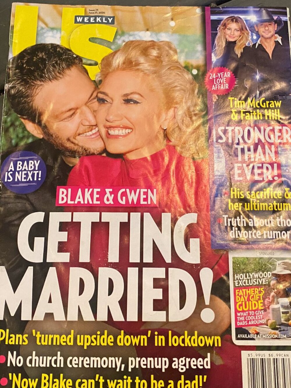 Us Weekly- Blake & Gwen Getting Married! June 22, 2020